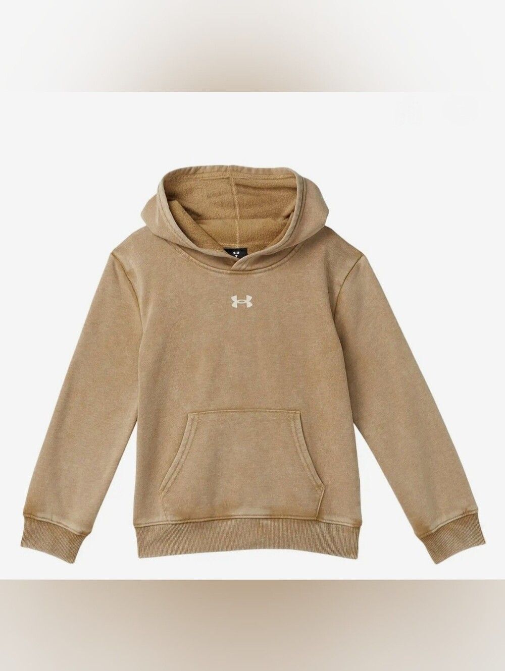Under Armour Kids' Acid Wash Tan Hoodie Sweatshirt - Size 6